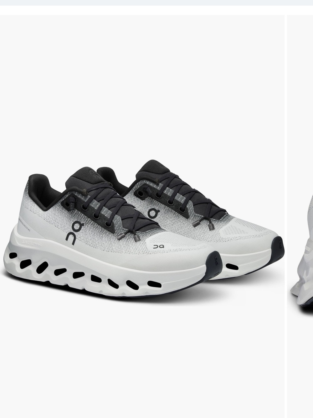 On Running Women’s White and Black Cloudstratus 2 Sneakers